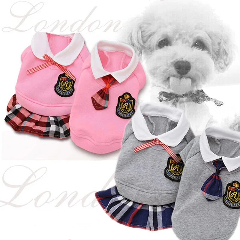 Matching Couple Dog Shirts – Soft Cotton Pet Uniform for Small Dogs