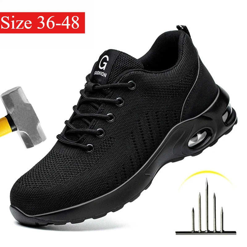 Men's Steel Toe Safety Work Boots – Anti-Smash Tactical Sneaker
