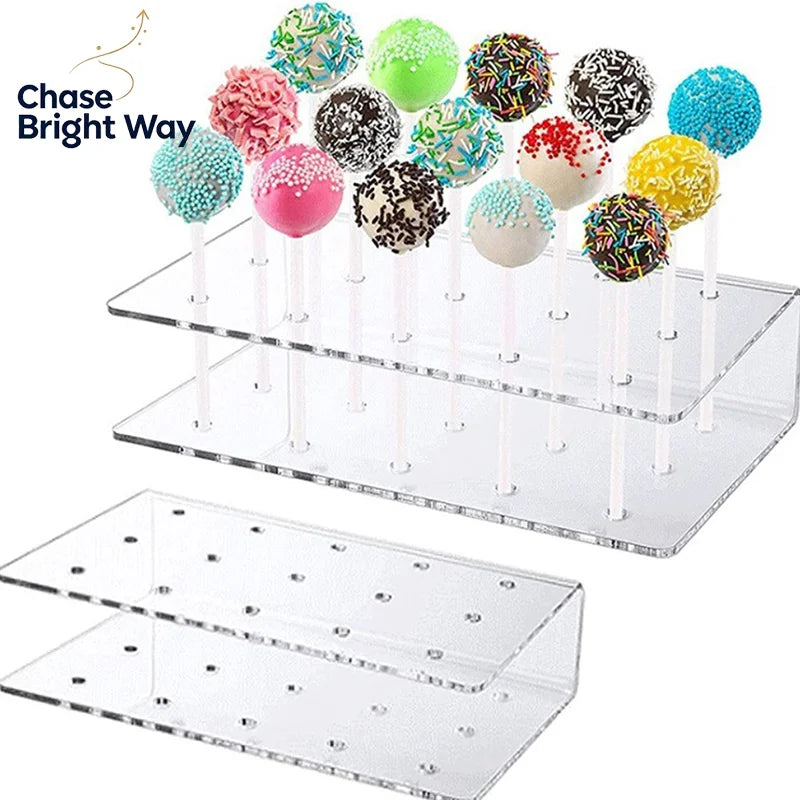 Clear Acrylic Lollipop Display Stand – 15-Hole Candy Holder