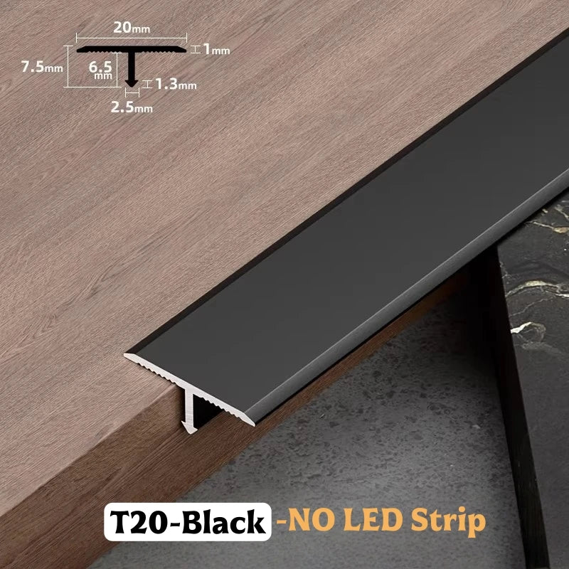 T-Shape Aluminum Floor Transition Strip | Tile Gap Edge Profile