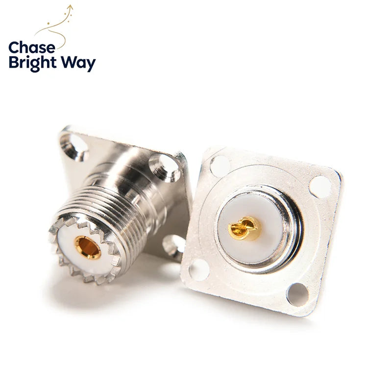 SO239 UHF Female Flange Connector – 4-Hole 25mm Panel Mount RF