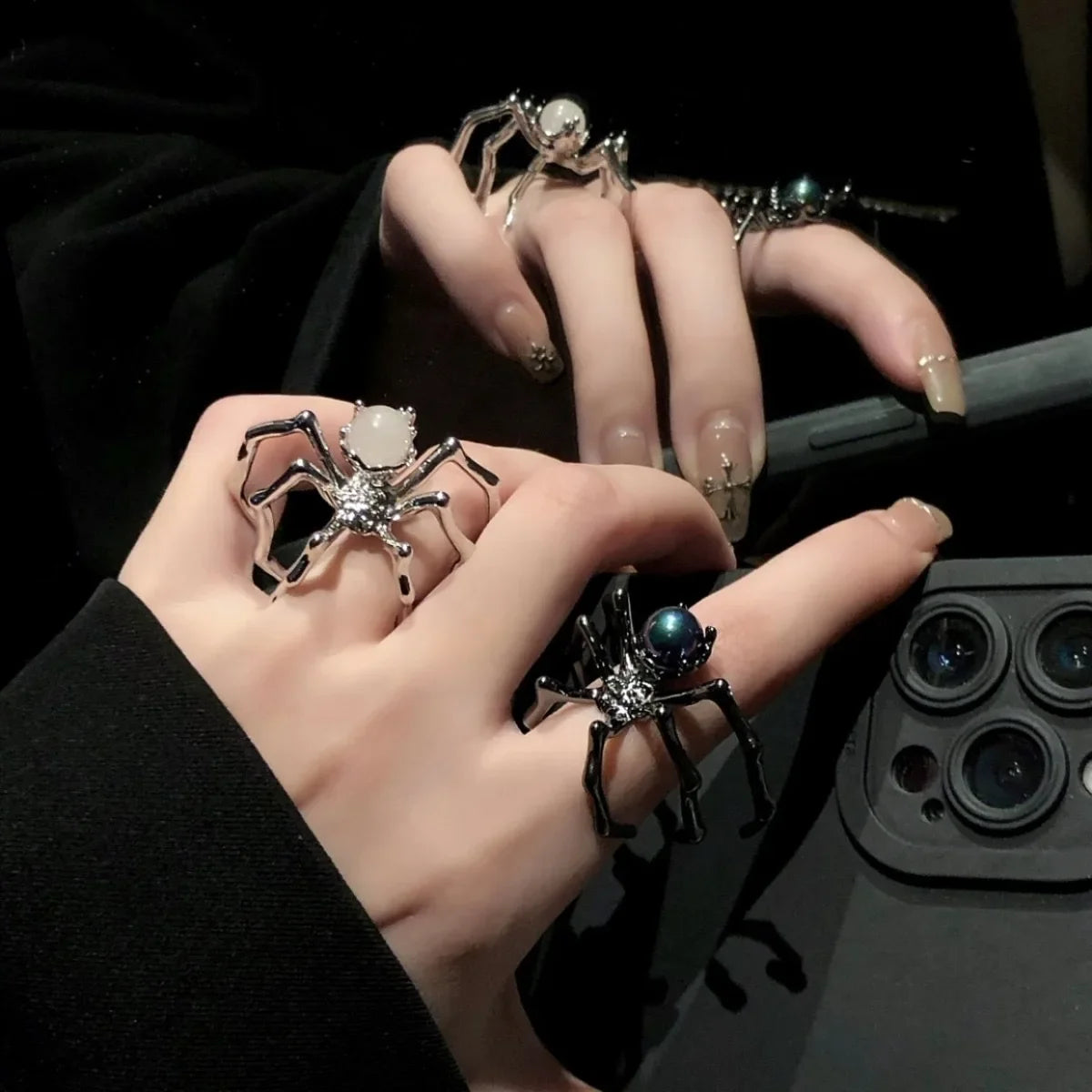 Spider Fashion Ring for Women – Punk Zinc Alloy Statement Jewelry