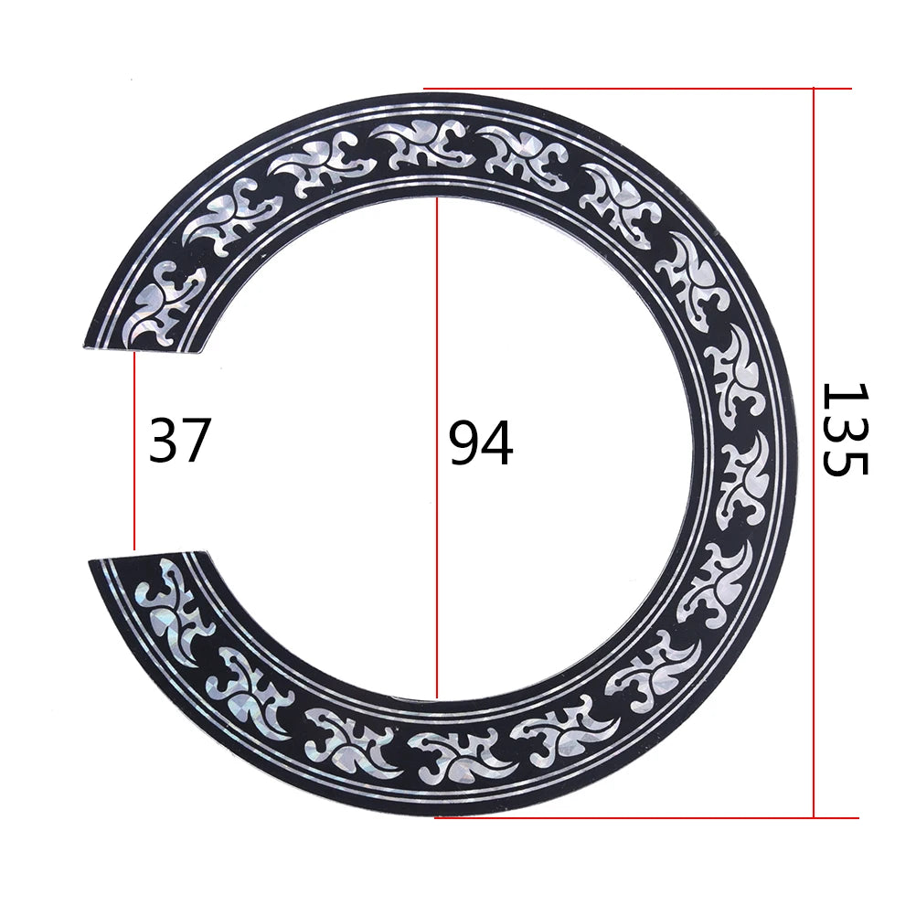 Guitar Sound Hole Rosette Inlay – Hard PVC 94mm & 104mm