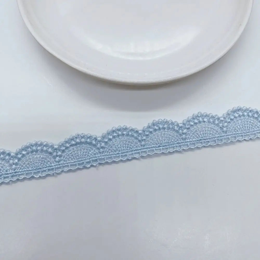 15 Yards Embroidered Lace Trim – Scallop Edge, 10 Colors