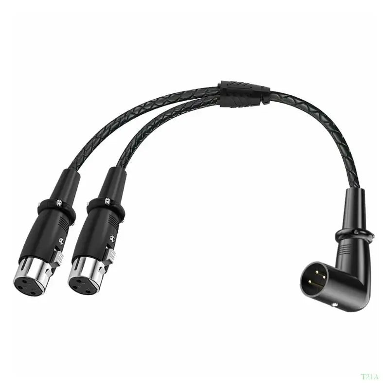 XLR Male to 2XLR Female Y Splitter Cable – Shielded 50cm
