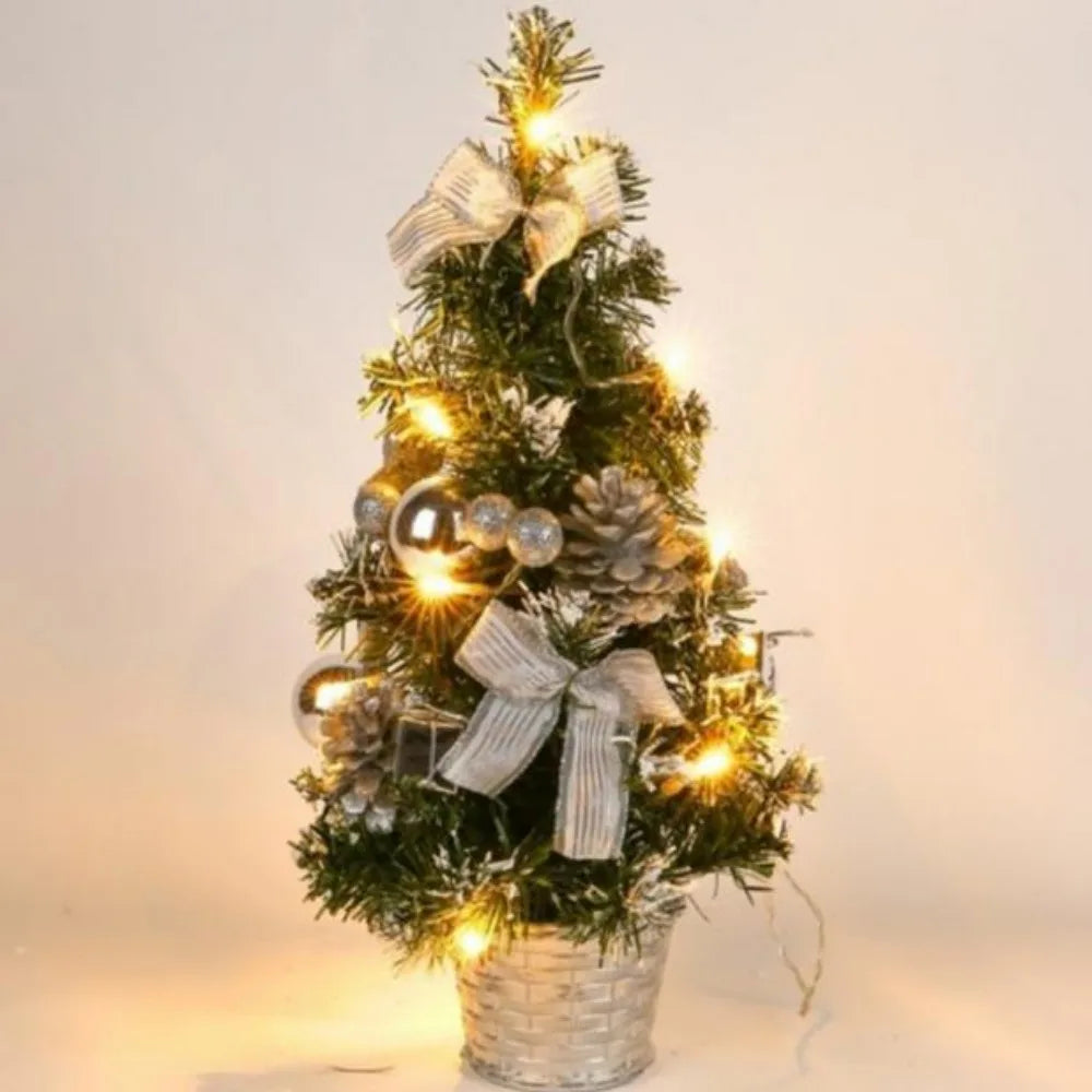 Mini Pre-Lit Artificial Christmas Tree 20cm | 3 Color Styles