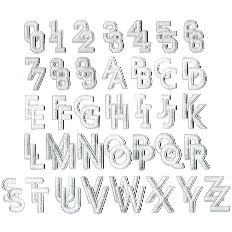 72-Piece Iron-On Letter & Number Patches – Full A-Z, 0-9 Set