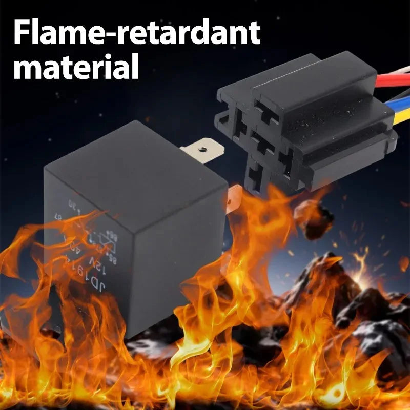12V/24V 5-Pin 40A Car Relay with Socket & Harness – SPDT JD1914