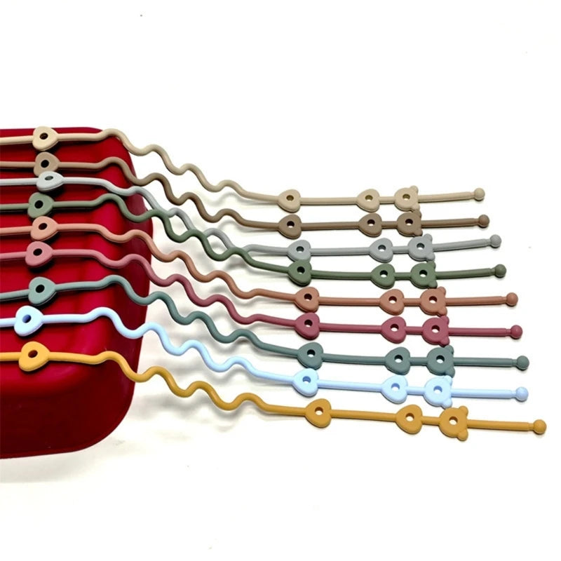 Silicone Baby Pacifier Clip Chain | Stroller & Highchair Strap
