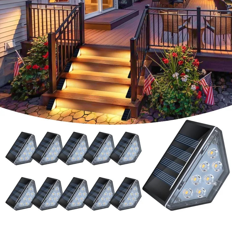 Solar Step Light 7 LED IP67 Waterproof Outdoor Stair Lamp