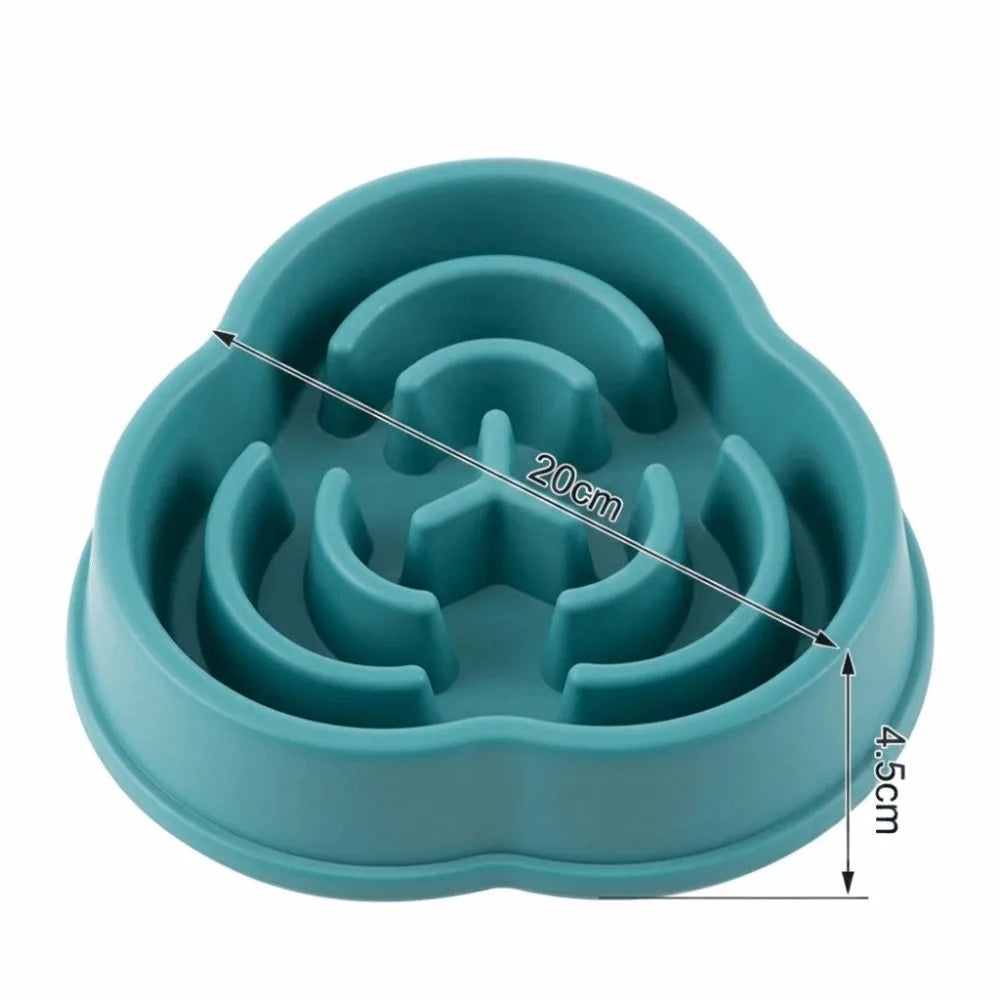 Slow Feeder Dog Bowl – Food Grade PP & Non-Slip Silicone Base
