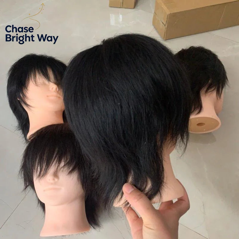Real Human Hair Mannequin Head – Barber & Stylist Training