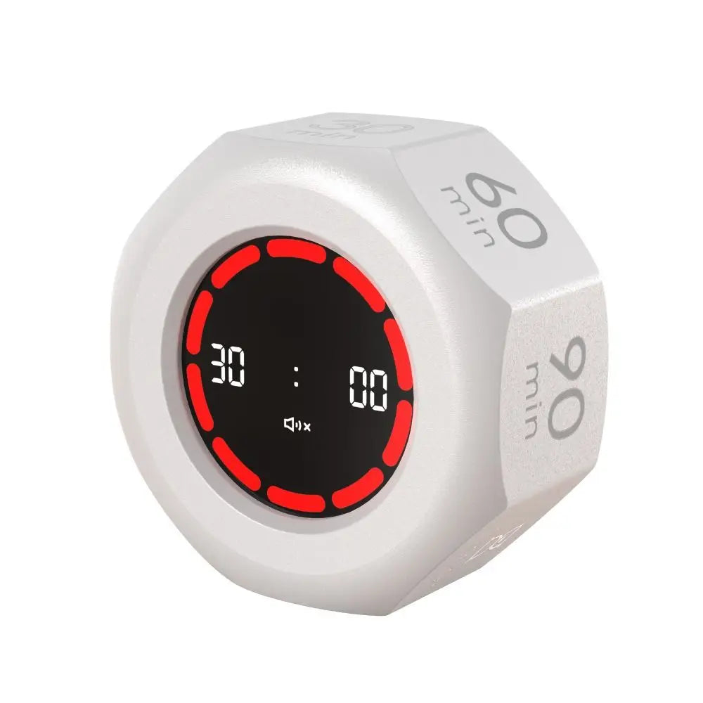 Octagon Digital Countdown Timer USB-C Rechargeable LED Clock