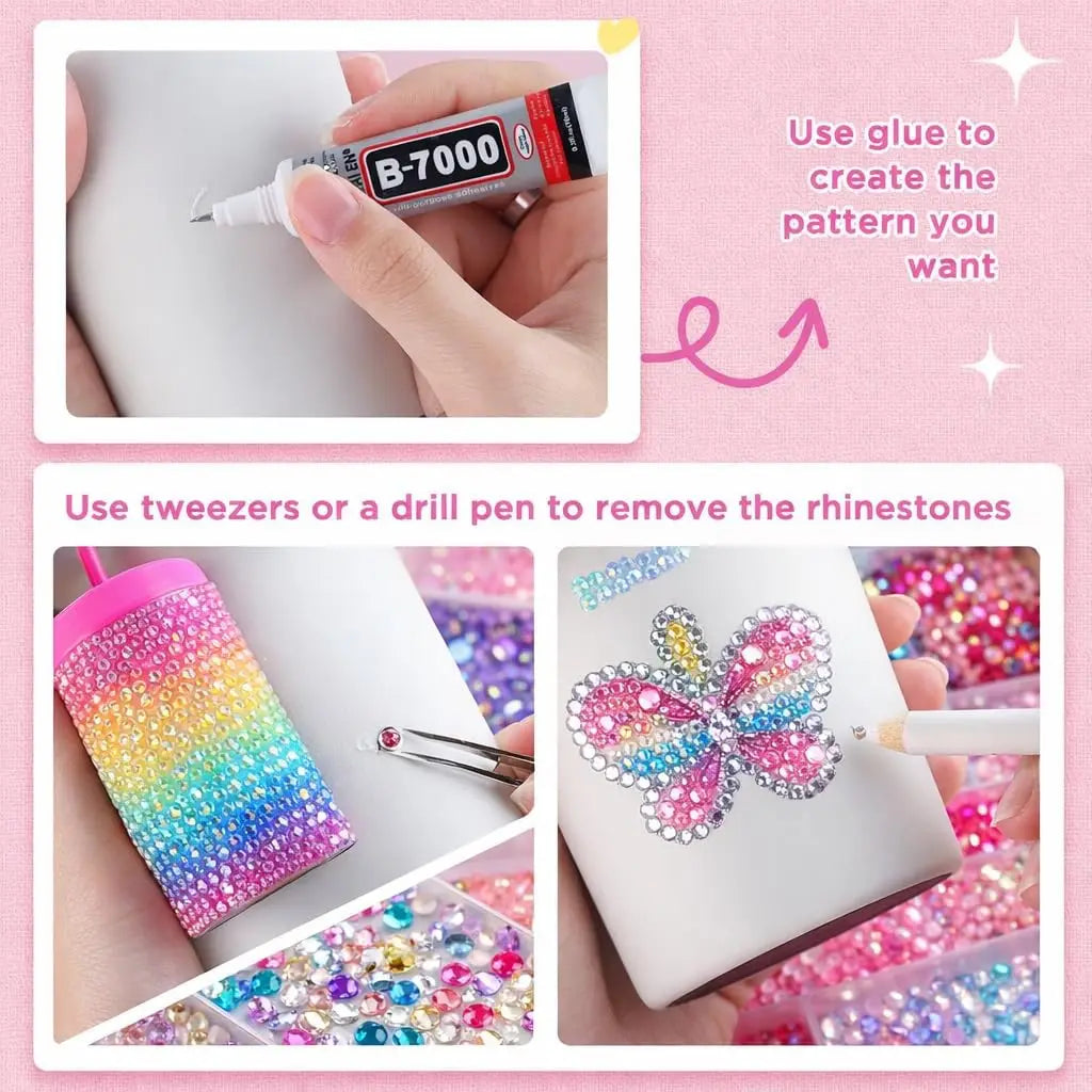 Resin Rhinestone Bedazzling Kit – 3mm Flatback Jelly Gems 15/24/40
