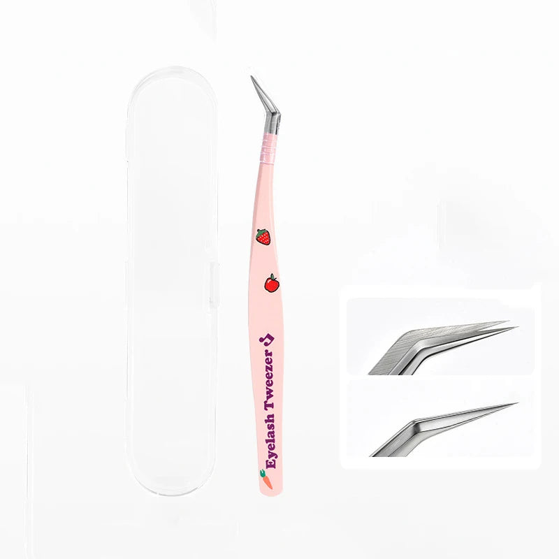 Stainless Steel Lash & Craft Tweezers – Straight & Angled Tips