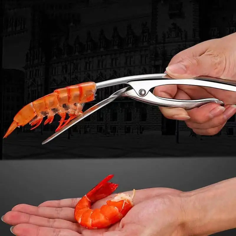 Stainless Steel Shrimp Peeler & Deveiner Tool | Seafood Shell