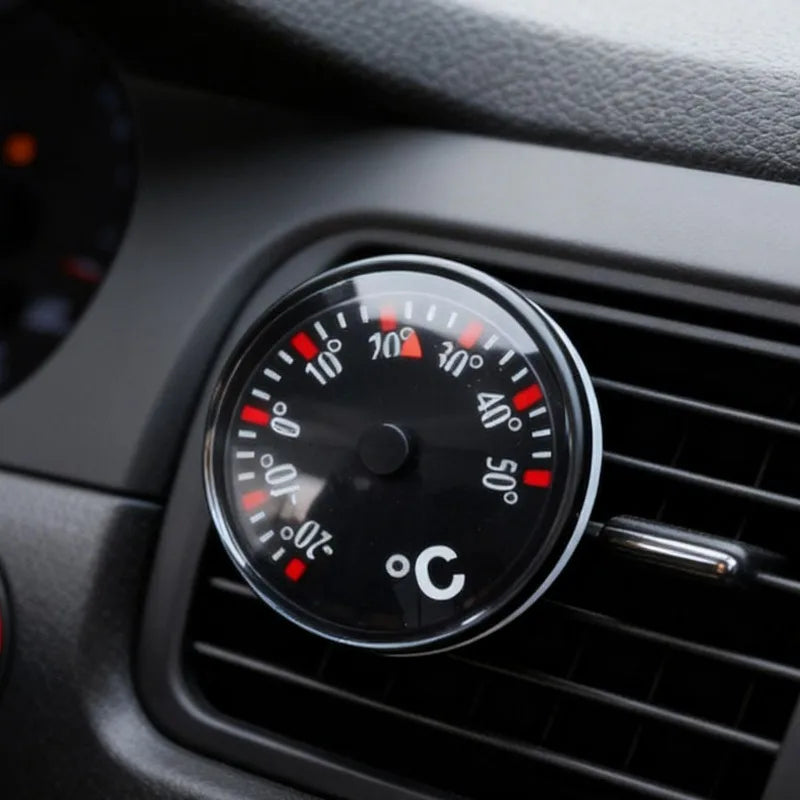 Mini Circular Dial Thermometer – Waterproof ABS, Car & Home