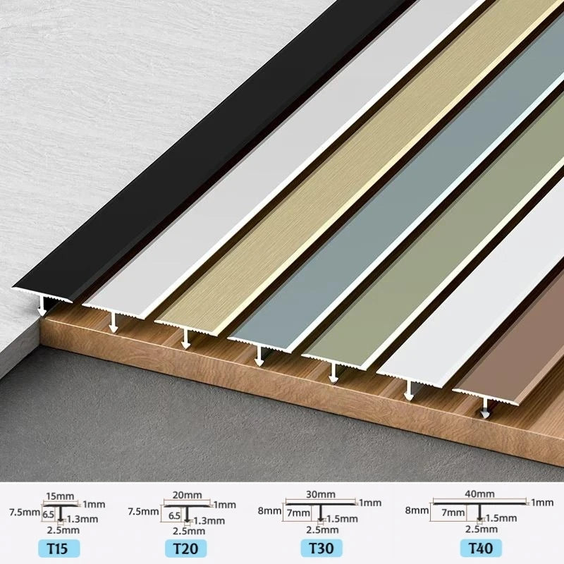 T-Shape Aluminum Floor Transition Strip | Tile Gap Edge Profile