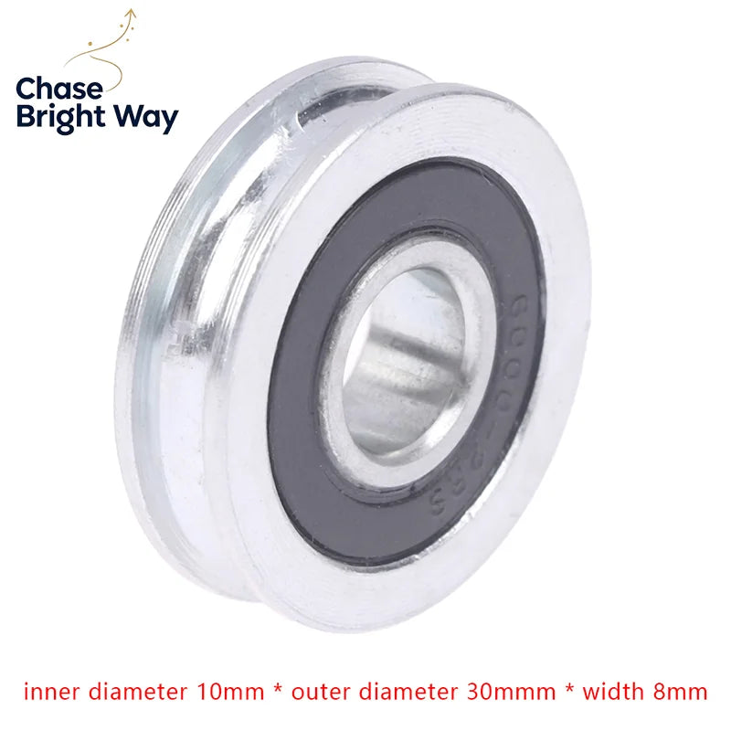 U-Groove Bearing Pulley 10×30×8mm Stainless Steel Guide Wheel