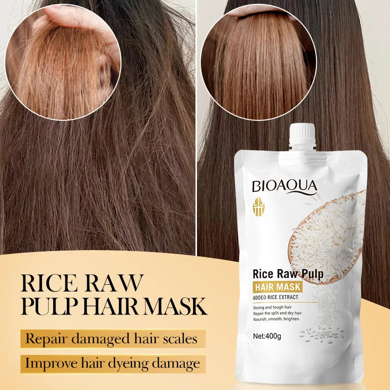Rice Puree Hair Mask 400g – Nourish, Smooth & Tame Frizz