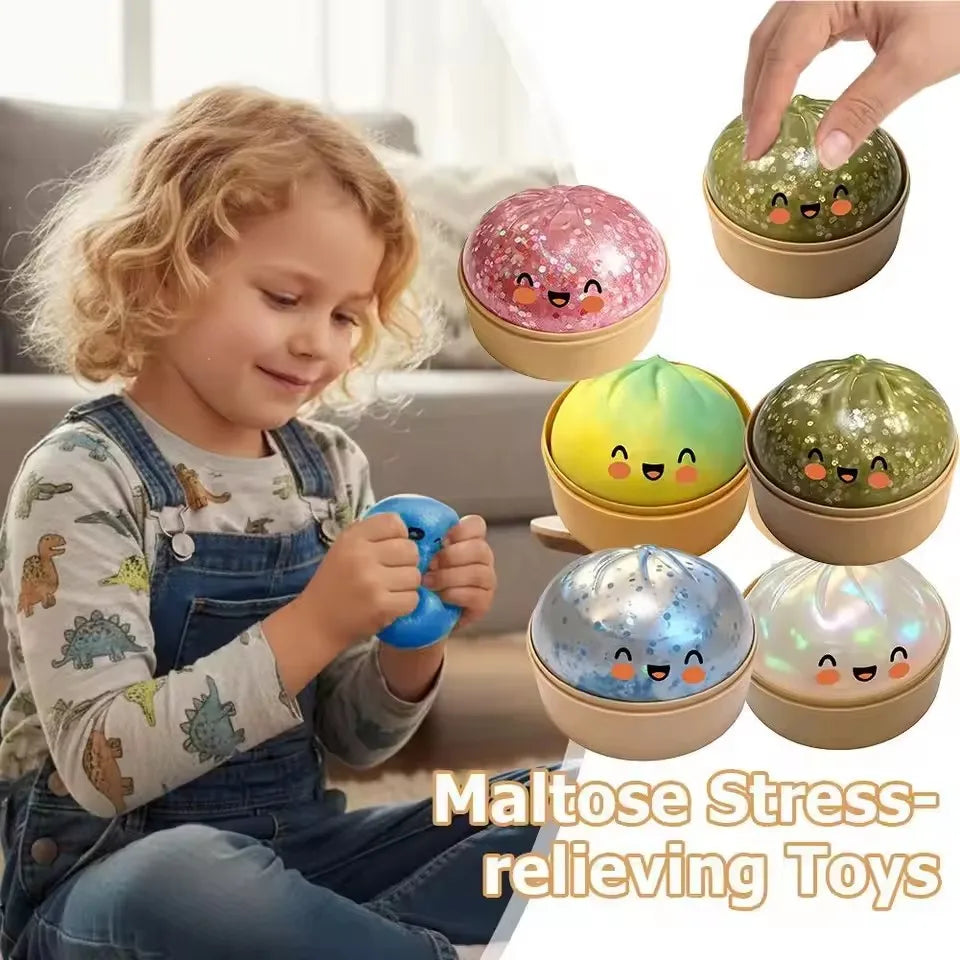 Squishy Steamed Bun Toy – Slow Rebound Sensory Fidget Gift