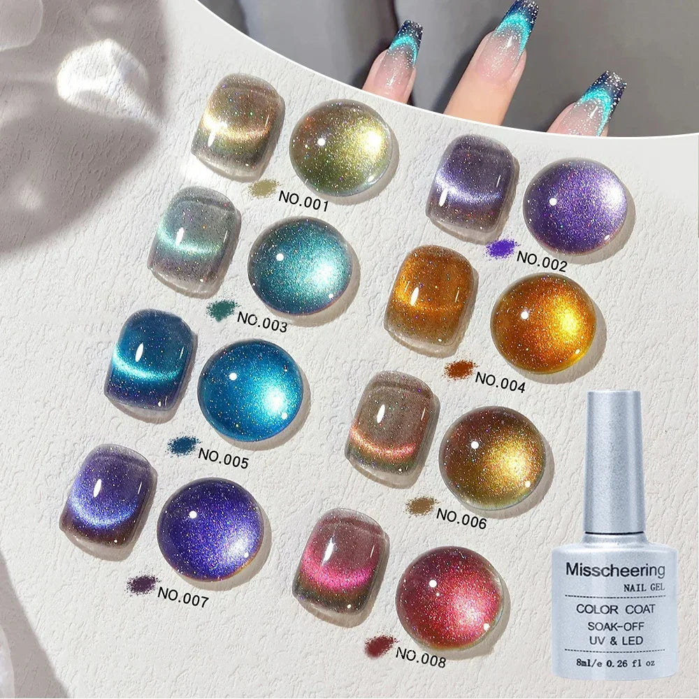 Cat's Eye Magnetic Gel Nail Polish – UV/LED Crystal Blue 8ml