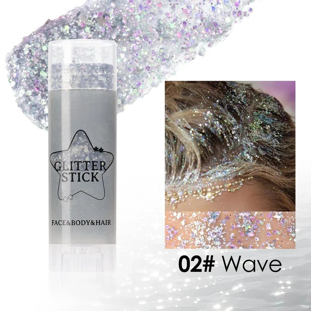 Glitter Gel Stick – Sequin Eyeshadow Face & Body Shimmer