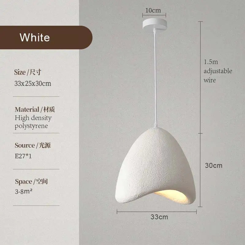 Wabi Sabi Resin LED Pendant Light | Modern Hanging Chandelier