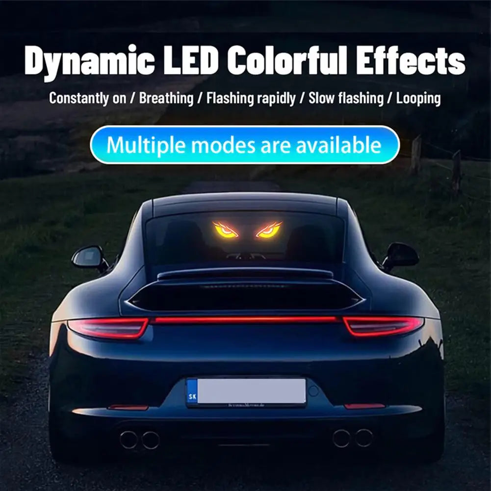 Solar Demon Eye LED Neon Light – Wireless Car Atmosphere Lamp
