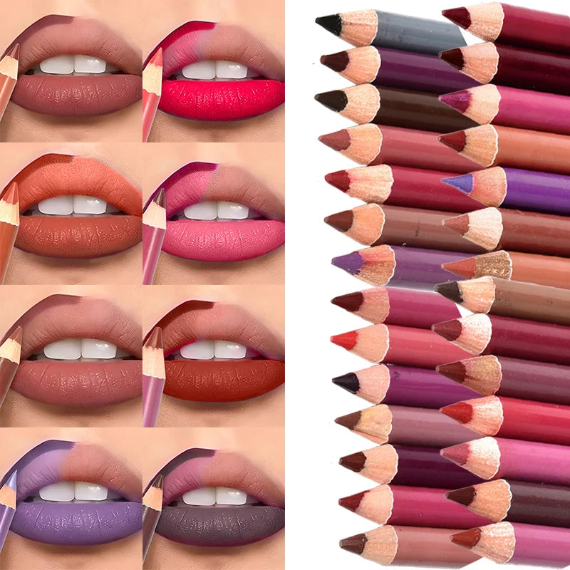 Waterproof Matte Lip Liner Pencil | 28 Shades, Long-Lasting