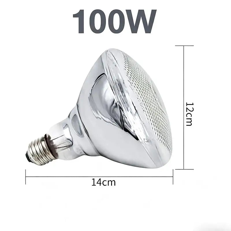Infrared Heat Lamp Bulb 100W–250W | Poultry & Livestock Brooder