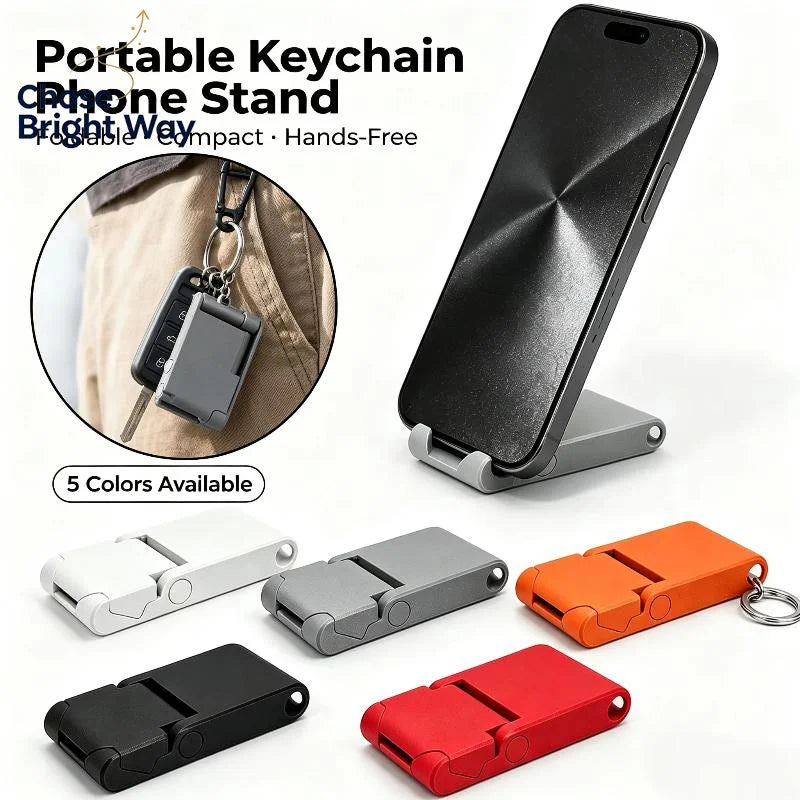 Portable Keychain Phone Stand – Mini Foldable Mobile Holder