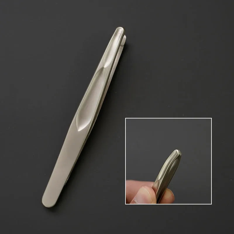Stainless Steel Flat Tip Eyebrow Tweezers | Precision Beauty Tool