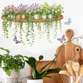 Potted Green Plant Wall Decal – Waterproof Self-Adhesive Sticker