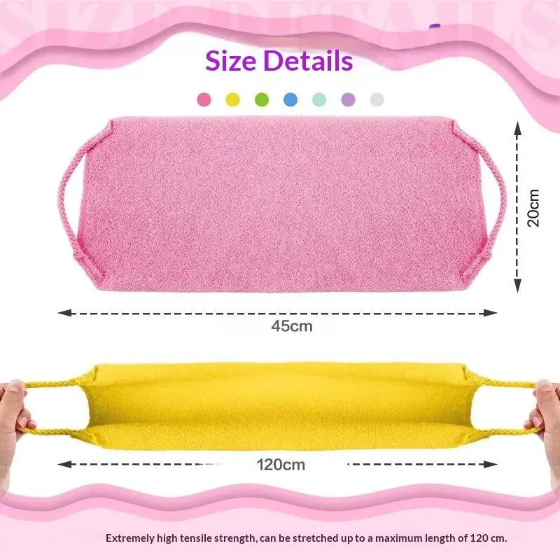 Exfoliating Back Scrubber Strap – Nylon Body Scrub Towel