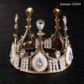 Pearl Crown Cake Topper – Gold Princess Tiara Party Decor
