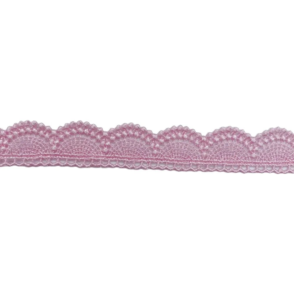 15 Yards Embroidered Lace Trim – Scallop Edge, 10 Colors