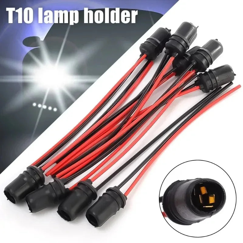 T10 W5W Bulb Socket Connector – Soft Rubber Wire Harness DC12V