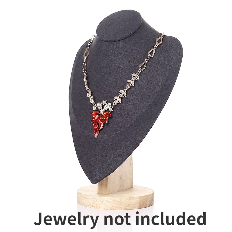 Velvet Heart Bust Necklace Display Stand – 3 Colors & Sizes