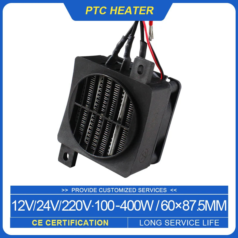 PTC Fan Heater 12V 24V 220V | 100–400W Thermostatic Element