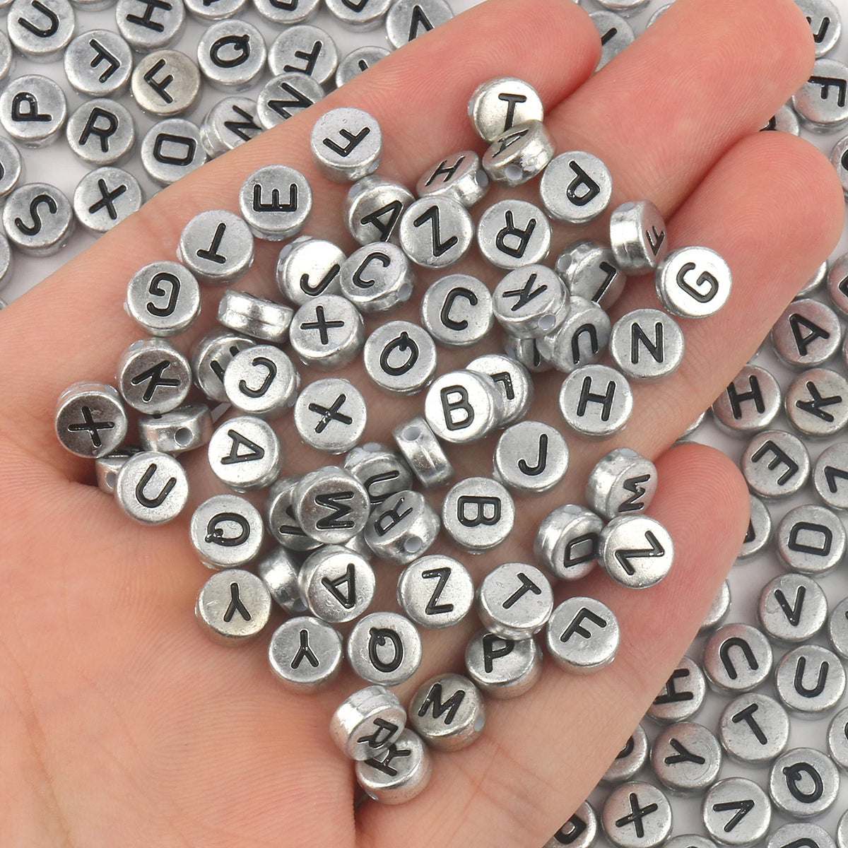 Pink Acrylic Letter Beads – Alphabet Spacer Beads for DIY Jewelry
