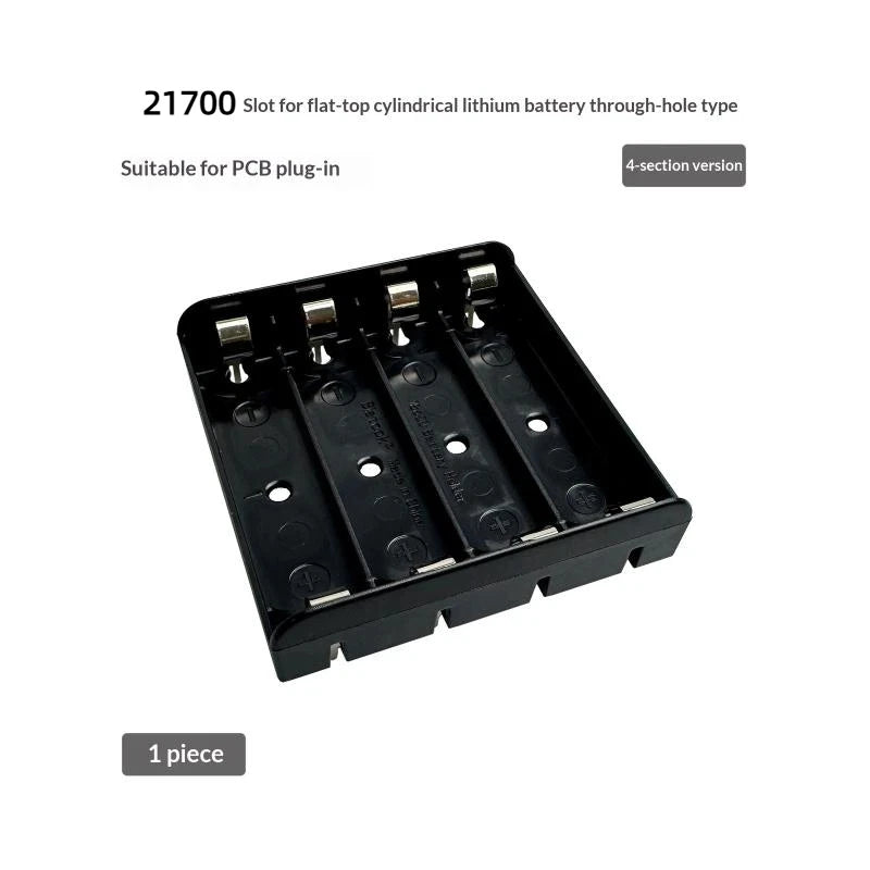 Nickel-Plated 21700 1–4S Battery Holder | DIY PCB Battery Box