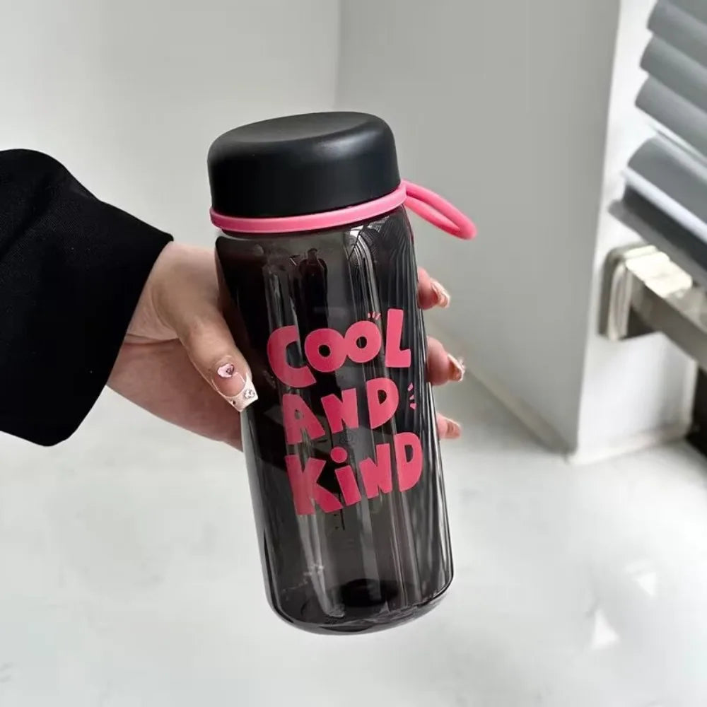 Transparent Water Bottle with Lanyard – 300ml & 500ml Sports Cup