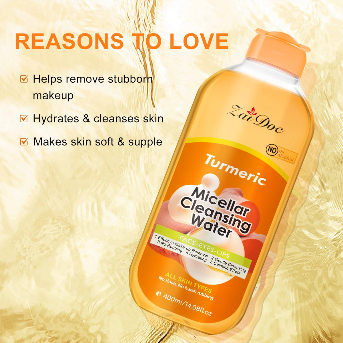 ZaiDoc Micellar Cleansing Water Turmeric & Cherry Blossom 400ml