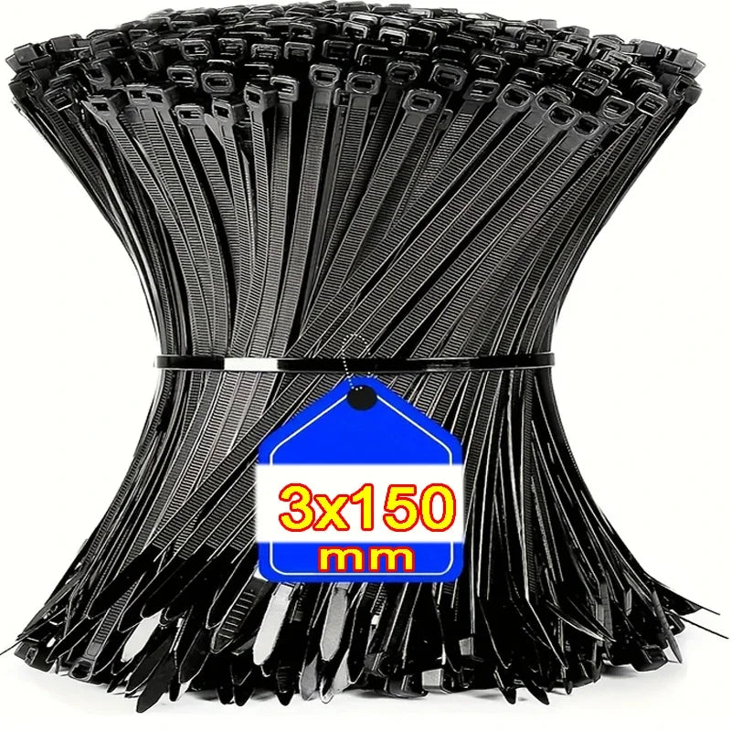 Nylon Cable Ties 1000/100 Pack – Self-Locking Zip Ties 5mm