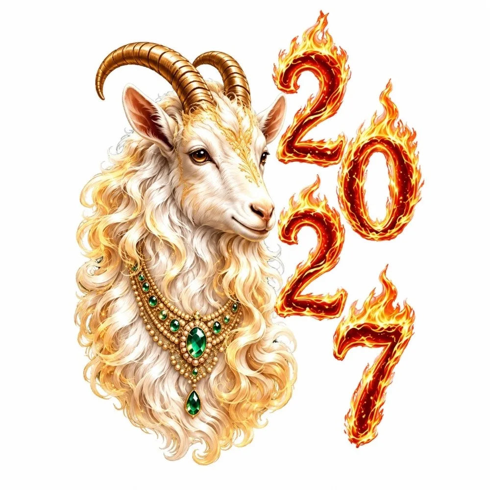 2027 Year of the Sheep Static Window Clings | PVC Wall Stickers