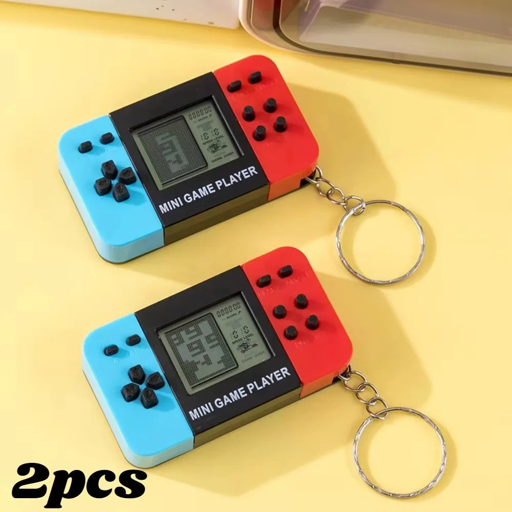 Mini Tetris Game Keychain – Classic Handheld Electronic Console