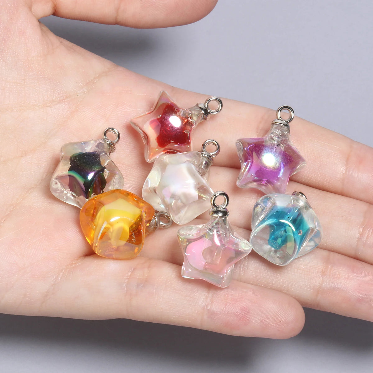 Resin Star Charms Candy Color DIY Jewelry Pendants – 10pcs