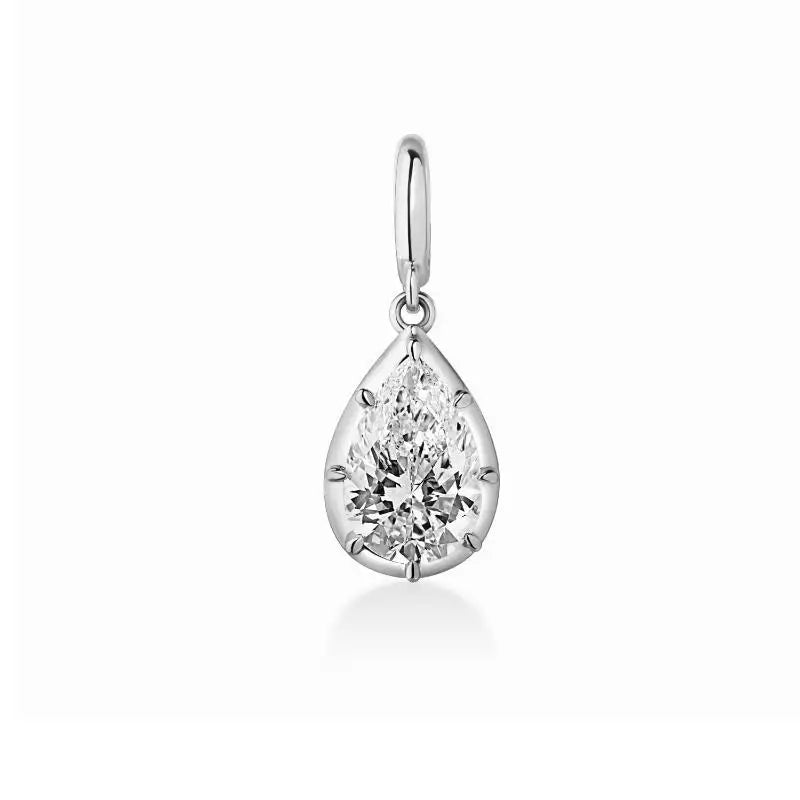 Women's Dainty CZ Pendant Necklace | Mixed Metal Bead Chain