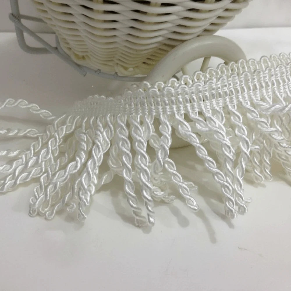 11M Polyester Fringe Tassel Trim 6cm – Upholstery & Craft Ribbon